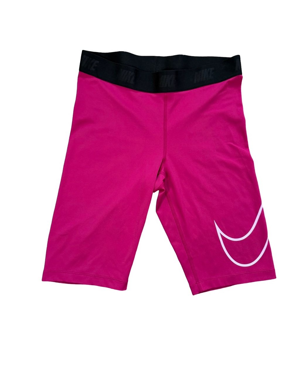 Nike Pink Athletic Bike Shorts with Black Waistband